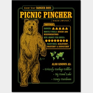 Funny Bear Fact File - Picnic Pincher Posters and Art